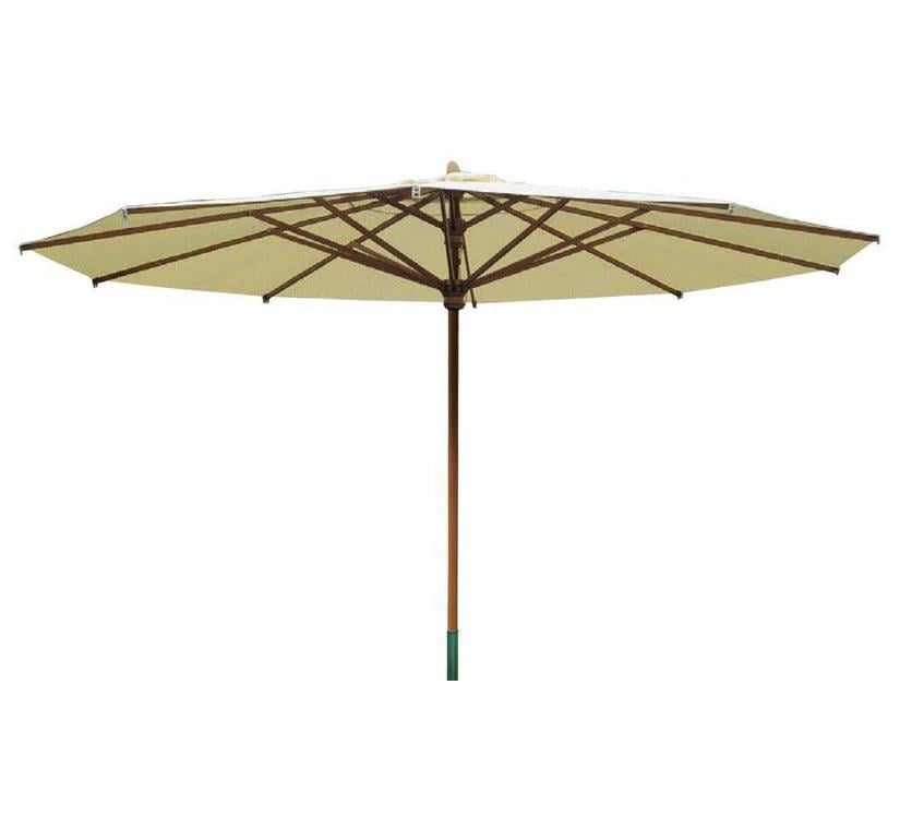 Зонтик круглый "Соло" 4 м с деревянной основой для заведений HoReCa/летних площадок/садовых участков/террас