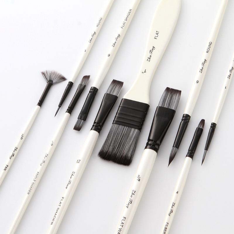 Набор профессиональных художественных кистей 10 шт. Масло/акрил/акварель/гуашь/темпера (137814) - фото 7 Набор профессиональных художественных кистей 10 шт. Масло/акрил/акварель/гуашь/темпера (137814) - фото 7