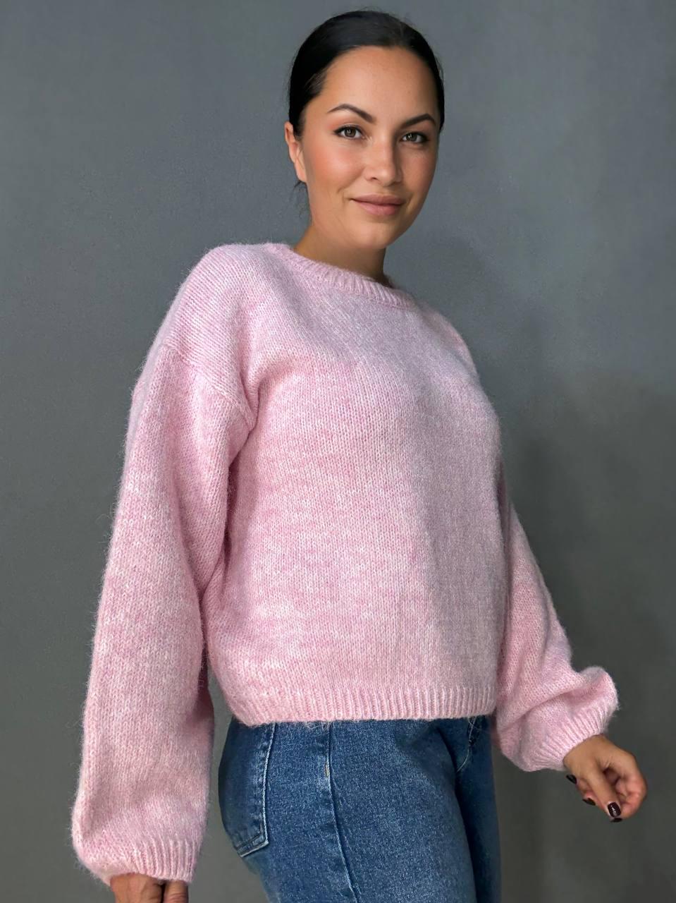 Свитер женский Fancy Matinee 6119 меланж OS Розовый (4931) - фото 8