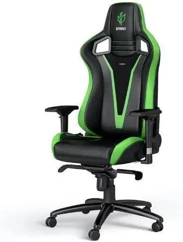 Комп'ютерне крісло геймерське Noblechairs EPIC Gaming Sprout Edition Чорний/Зелений (NBLPUSPE001)