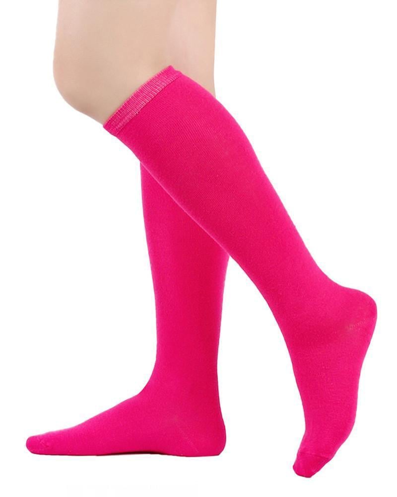 Гольфы ниже колена однотонные One Size Малиновый (3375)