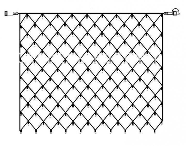 Гирлянда-сетка уличная от сети прозрачный шнур 2х2 м 120LED Золотой (1000-RV81G) - фото 8 Гирлянда-сетка уличная от сети прозрачный шнур 2х2 м 120LED Золотой (1000-RV81G) - фото 8