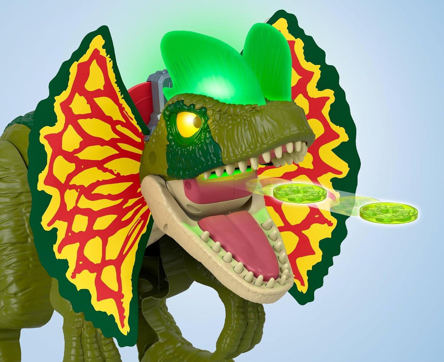 Дитяча ігрова фігурка Imaginext Jurassic World Dilophosaurus Fierce Launchin (669632126) - фото 4 Дитяча ігрова фігурка Imaginext Jurassic World Dilophosaurus Fierce Launchin (669632126) - фото 4