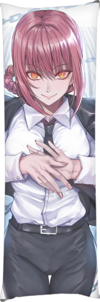 Подушка дакимакура Макима Человек бензопила 40x100 см (13531851)