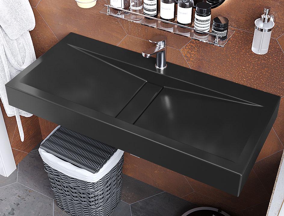 Умывальник подвесной Luxor Tor 100 см Black (694)