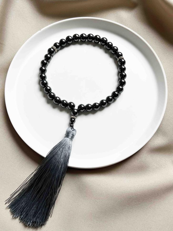 Чотки з гематіту Темно-сірий (5416) - фото 1 Чотки з гематіту Темно-сірий (5416) - фото 1