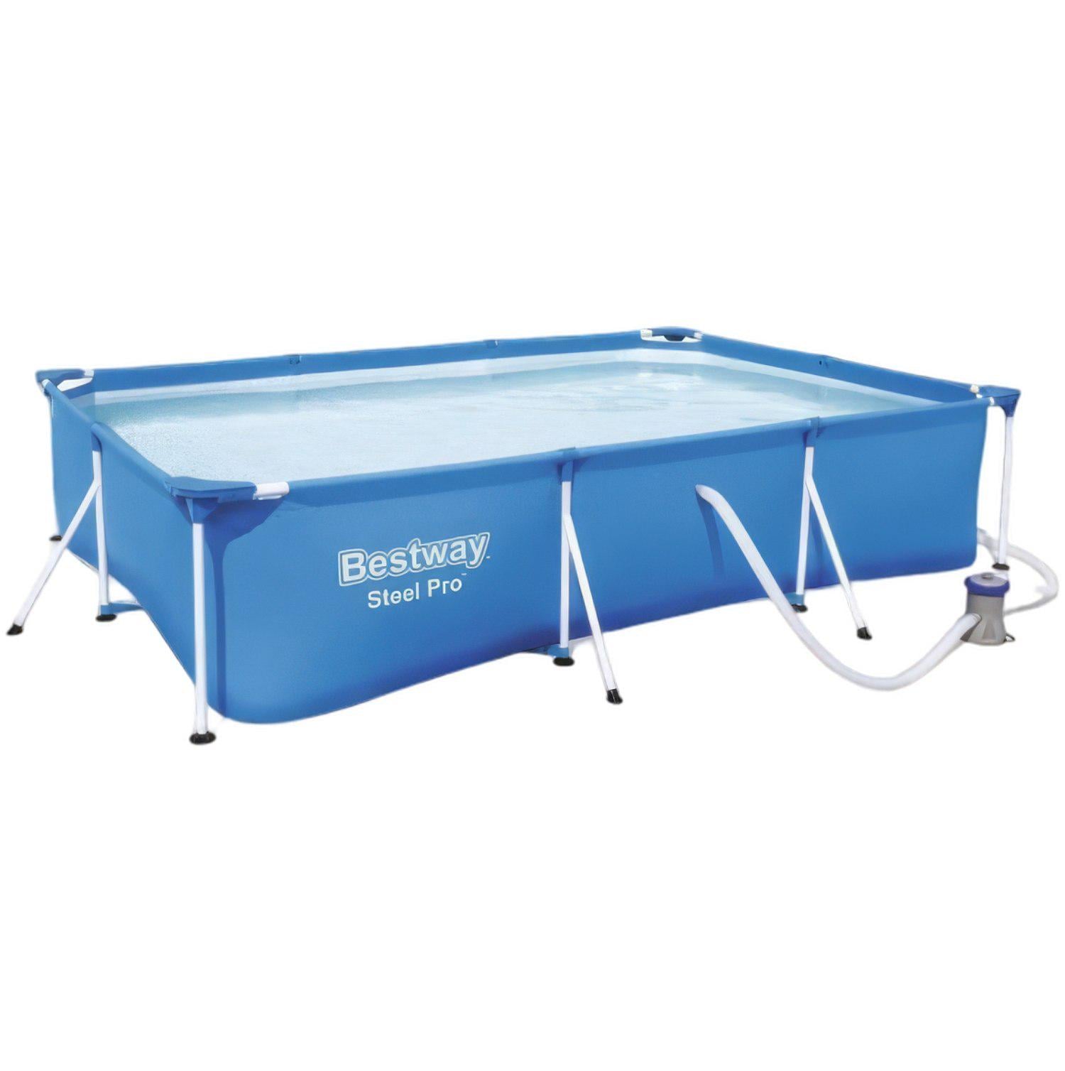 Бассейн каркасный Bestway 56411 прямоугольный 300×201×66 см с фильтр-насосом (35279859)