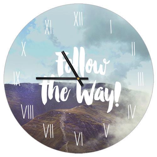 Часы настенные круглые Presentville Follow the wayв наявності 36 см (CHR P TFL045)