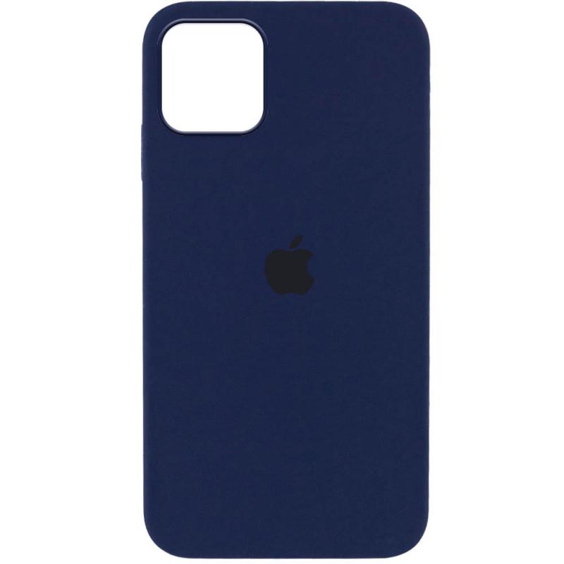 Противоударный чехол Silicone Case Full Protective AA для Apple iPhone 12 Pro Max 6.7" Синий/Deep navy