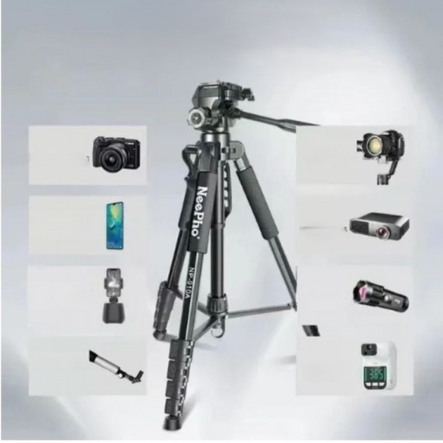 Штатив трипод Neepho NP-910A з тримачем для телефону 2,1 м - фото 3 Штатив трипод Neepho NP-910A з тримачем для телефону 2,1 м - фото 3