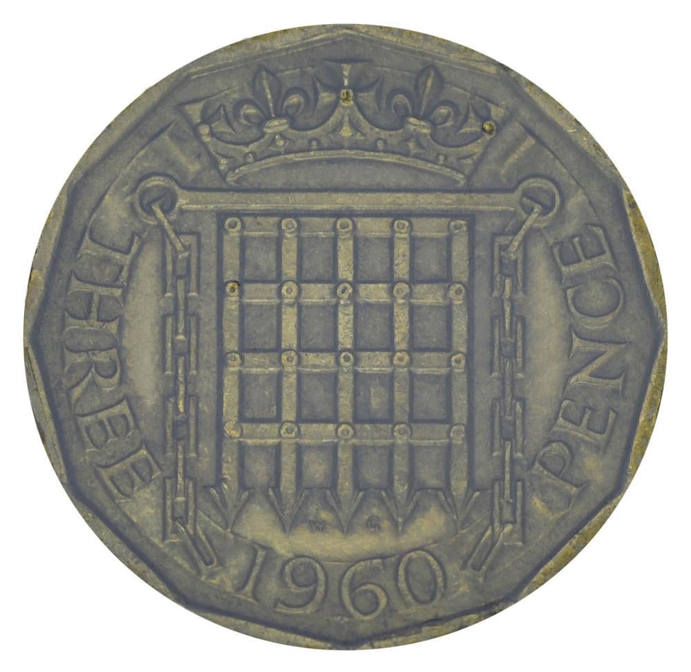 Колекційна монета Великобританія 3 пенси 1960 F-VF (М20898)