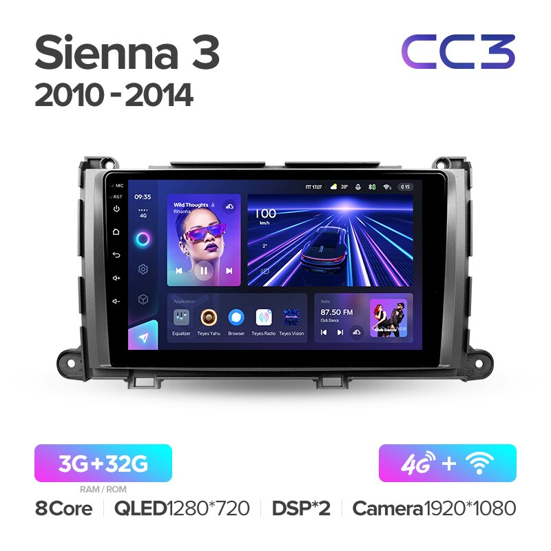 Автомагнитола штатная Teyes CC3 для Toyota Sienna 3 XL30 2010-2014 Android - фото 7 Автомагнитола штатная Teyes CC3 для Toyota Sienna 3 XL30 2010-2014 Android - фото 7