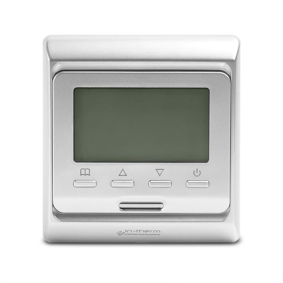 Терморегулятор для теплого пола программируемый In-Therm E 51 Silver
