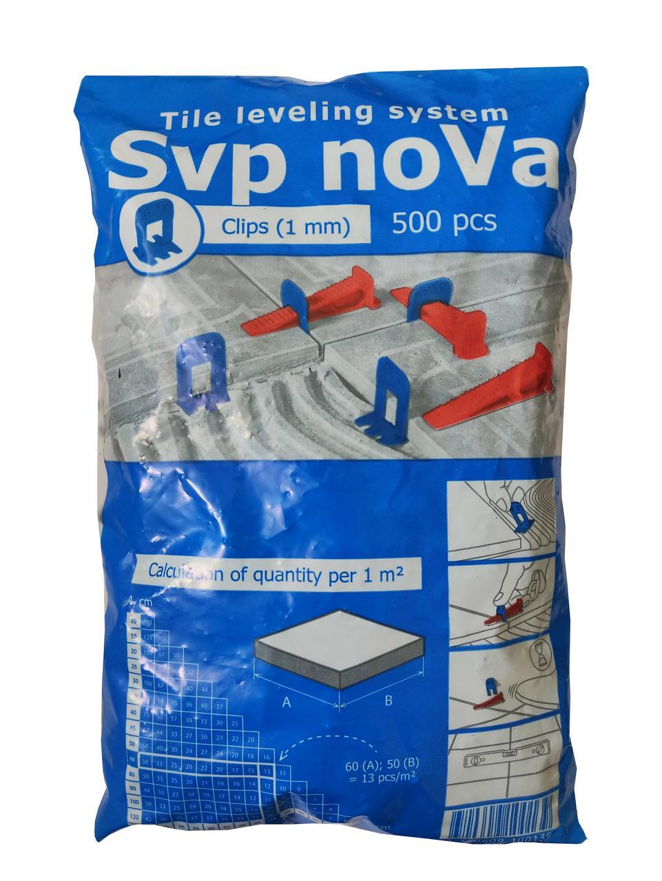 Основа системи вирівнювання плитки NOVA 1 мм 500 шт. (SVPN10)