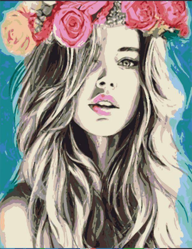 Картина по номерам Rosa Девушка-весна 35х45 см (N0001397)