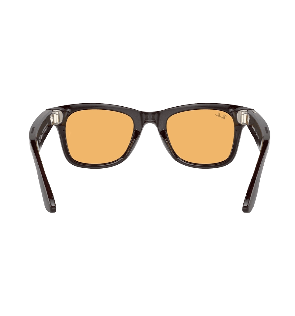 Смарт-очки Ray-Ban Meta Wayfarer Shiny Rebel Black Frame Amber Lenses RW4006 675385 50-22 - фото 3