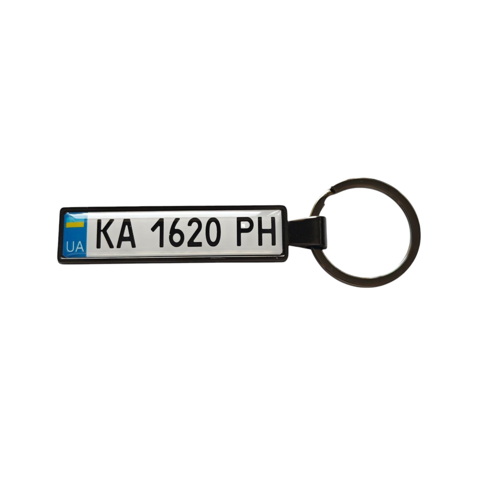 Брелок з прізвищем та телефоном двосторонній Black (1191777421)