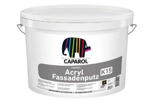 Штукатурка фасадна акрилова Caparol Capatect Acryl Fassadenputz K15 TR база 25 кг Прозорий (2443809446)