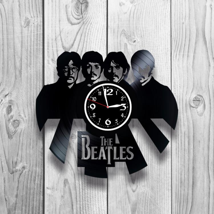 Часы настенные Битлз 0554 из виниловой пластинки Часы настенные Битлз 0554 из виниловой пластинки
