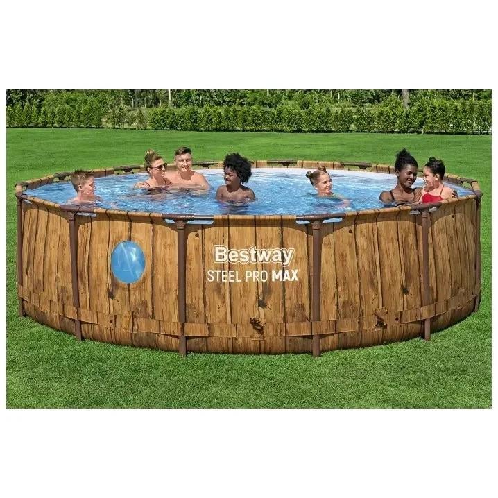 Бассейн каркасный Bestway 561JM с картриджным фильтром/тентом/лестницей 13030 л 427х107 см (LN7-561JM) - фото 3