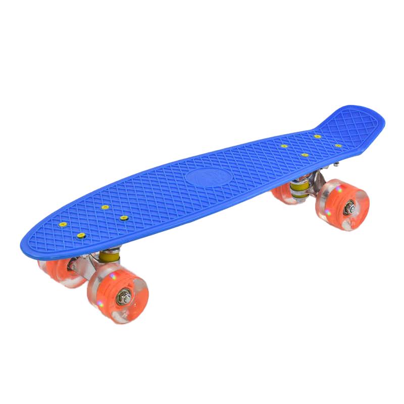 Пенниборд 0880 Best Board доска с подсветкой=55см, колёса PU d=6см Синий Пенниборд 0880 Best Board доска с подсветкой=55см, колёса PU d=6см Синий