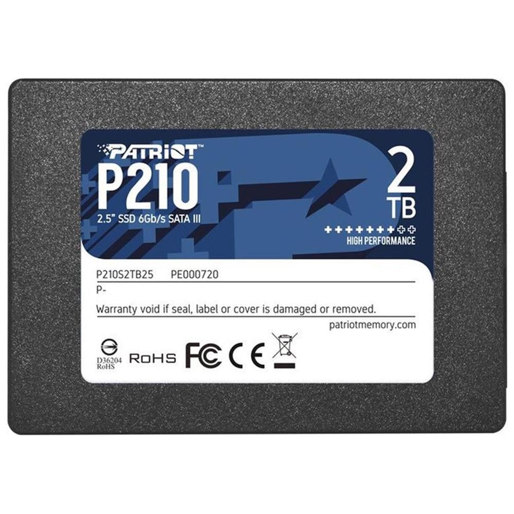 Накопитель SSD Patriot P210 2 Тб 2,5" 7 мм SATAIII 3D QLC (34602042)