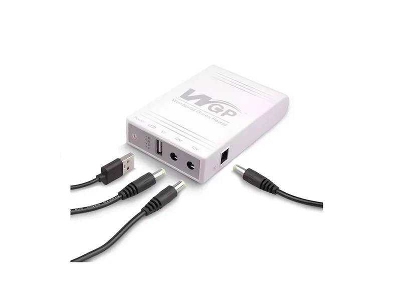ИБП для роутера, повербанк MINI DC UPS WGP103C (17600mAh, 5V, 9V, 12V) Белый - фото 8
