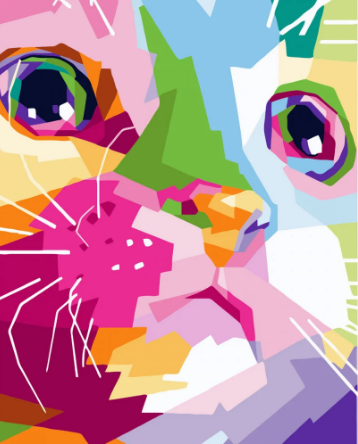 Картина по номерам Strateg Арт кот 40x50 см (VA-3596)