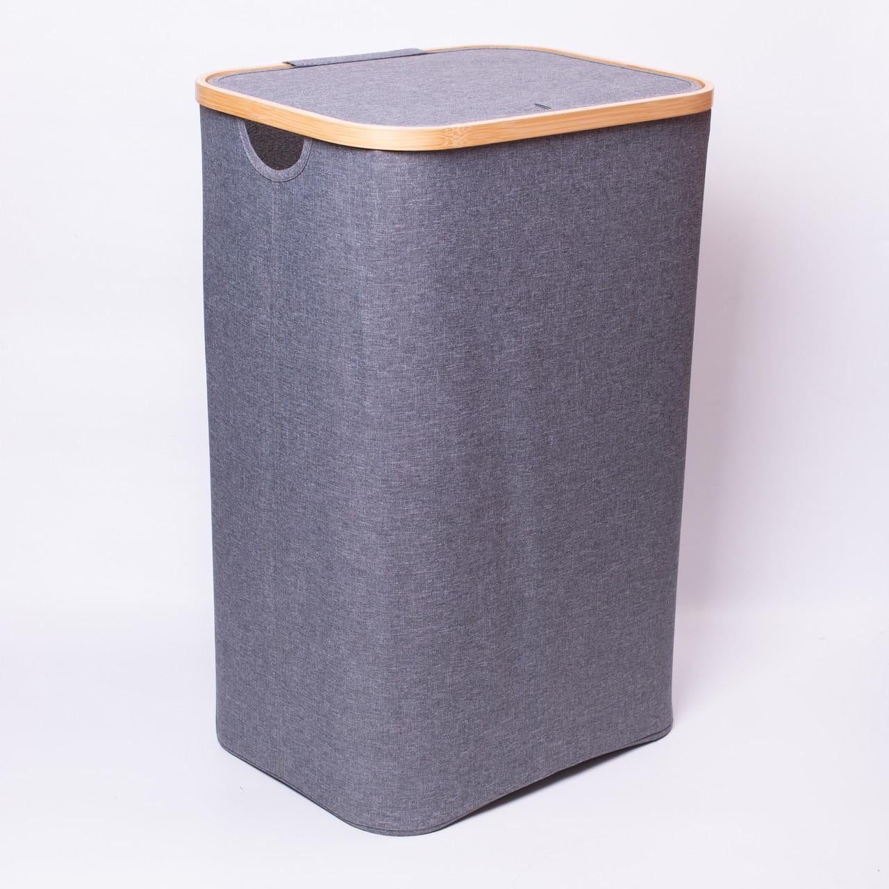Корзина для белья с крышкой 40х30х60 см мягкая 70 л (HP-41-16)