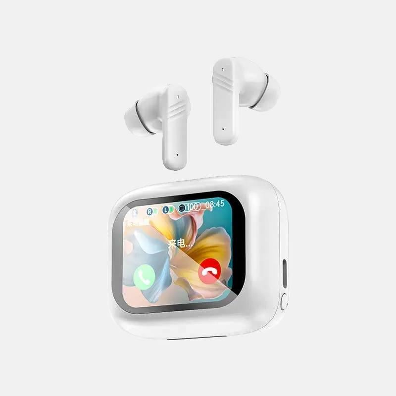 Наушники беспроводные TWS Earbuds LX10 с дисплеем LED White