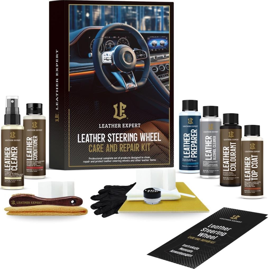 Комплект для реставрации кожи руля Leather Expert Steering Wheel Restoration Kit Черный