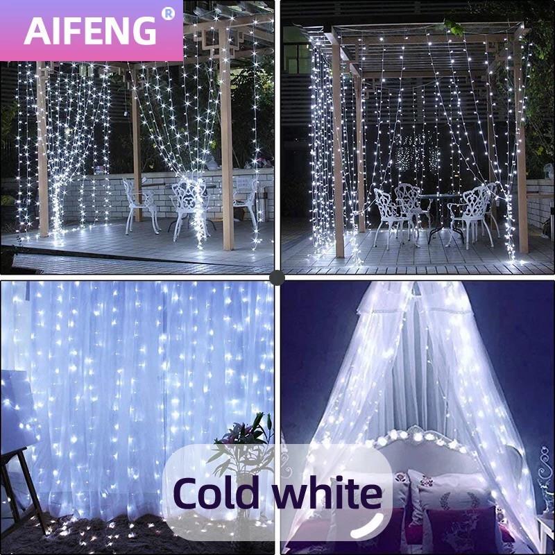 Гірлянда світлодіодна штора 3х2,7 м 300 LED Cold White (5457552) - фото 4