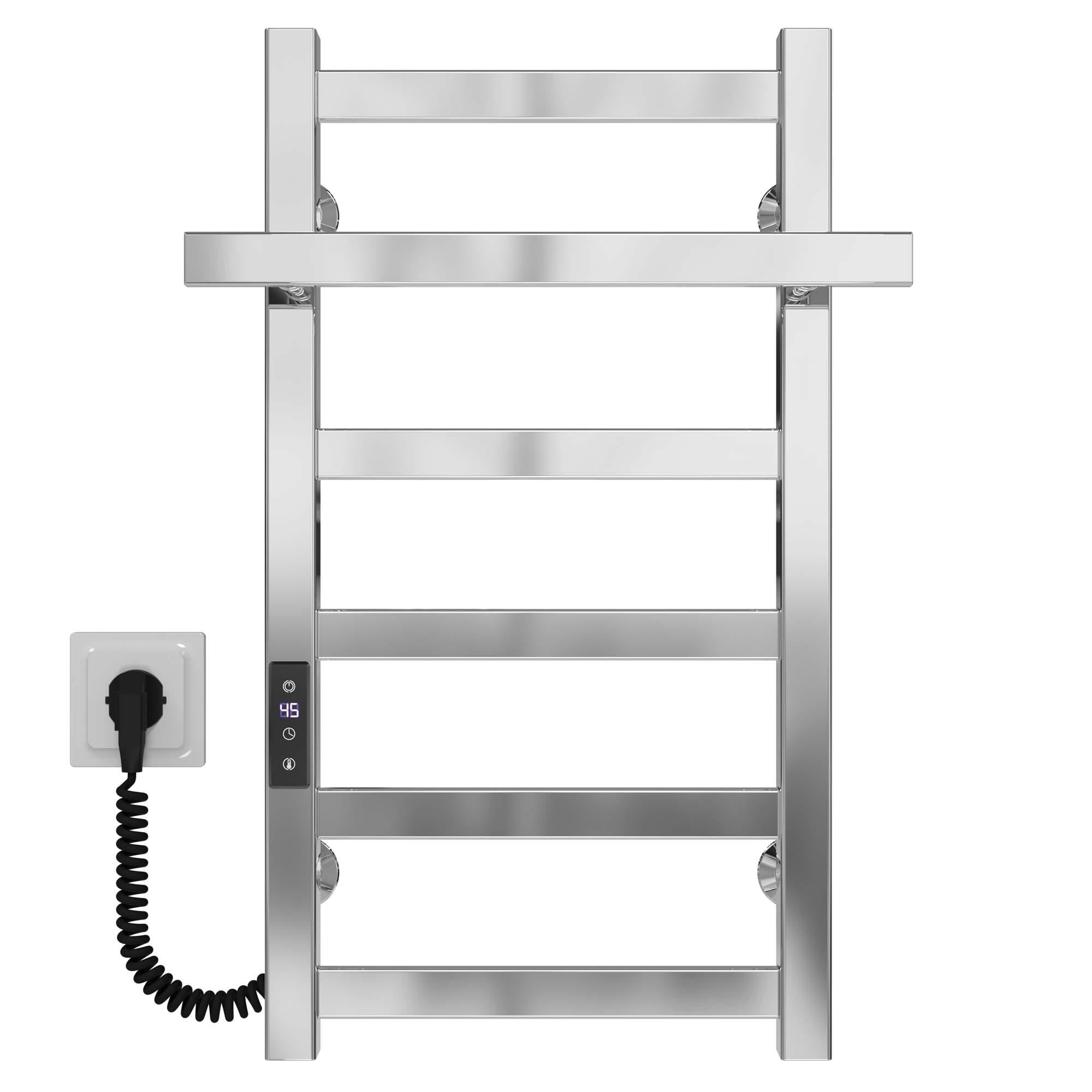 Полотенцесушитель электрический Deffi Nicolе П6 JD04 левое подключение нержавеющая сталь 300х600 мм Хром (A.NI.60.30.6.ECL2)