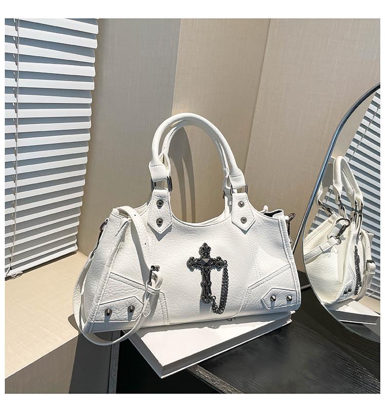 Жіноча сумка 10659 крос-боді з хрестом Молочний (29472037)