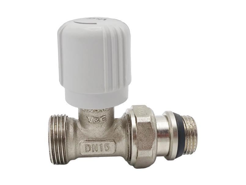 Кран радиаторный V&G VALOGIN прямой ручной регулировки евроконус 1/2"x3/4" (RS-VG-601111)