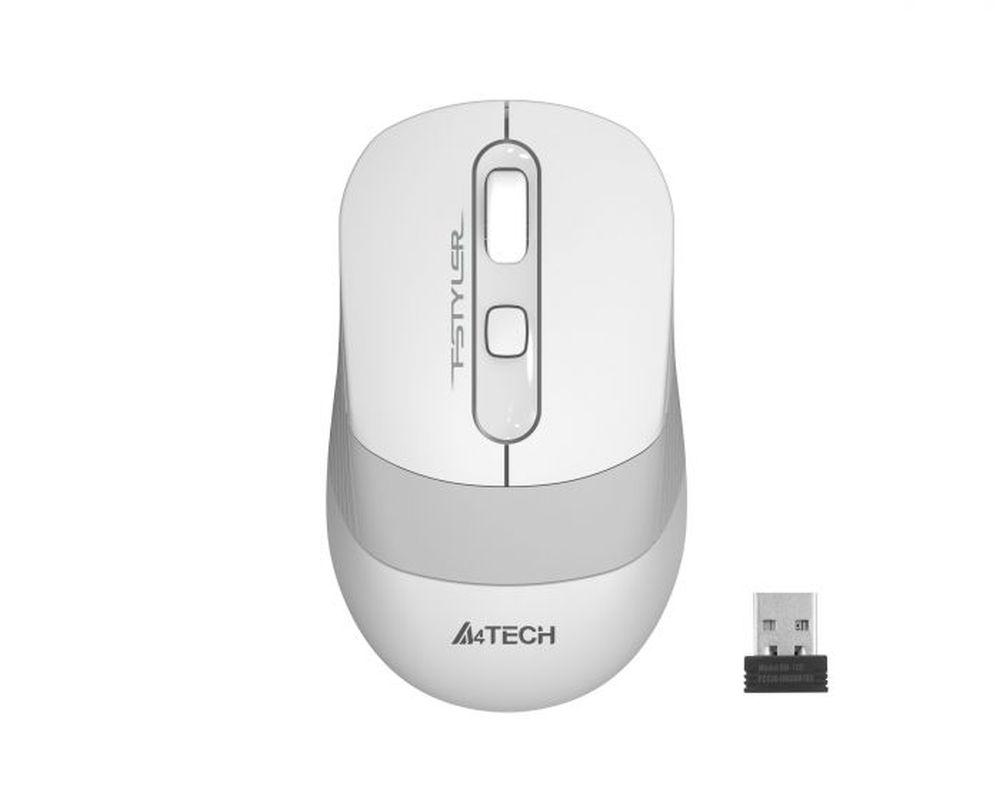 Мышь A4Tech Fstyler FG10S 2000dpi White, USB, Wireless, бесшумная (FG10S White)