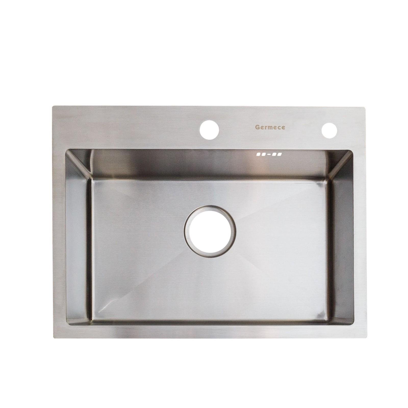 Мийка кухонна Valeso Handmade сифон круглий 3,0/0,8 мм 58x43 см Нержавіюча сталь (24849608)