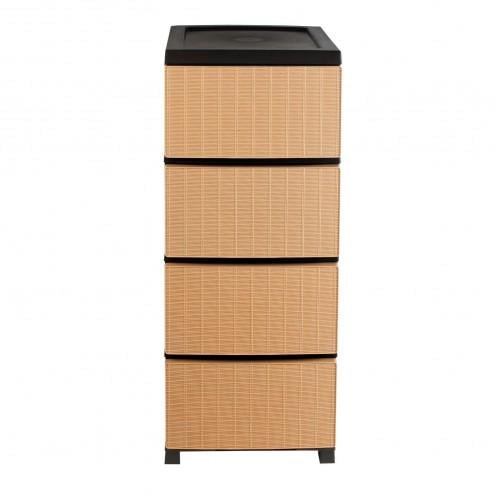 Комод 4 шухляди Ротанг пластиковий 35х45х86 см Бежево-Коричневий (Р1) - фото 3 Комод 4 шухляди Ротанг пластиковий 35х45х86 см Бежево-Коричневий (Р1) - фото 3