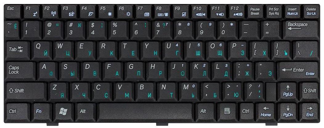 Клавиатура для ноутбука Asus U1/U1F/U1E Black