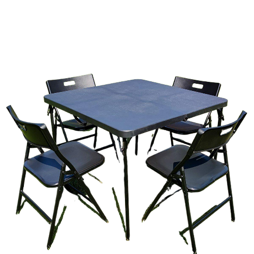 Стіл і 4 стільця складані Чорний (SW-00001541) - фото 2