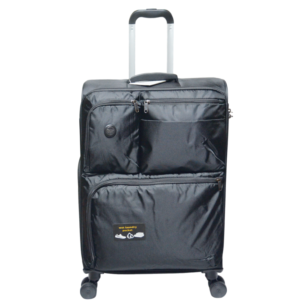 Чемодан текстильный Goby London GB-3004/28 с карманами 4 колеса замок TSA 28" 95 л Black (2502533639)