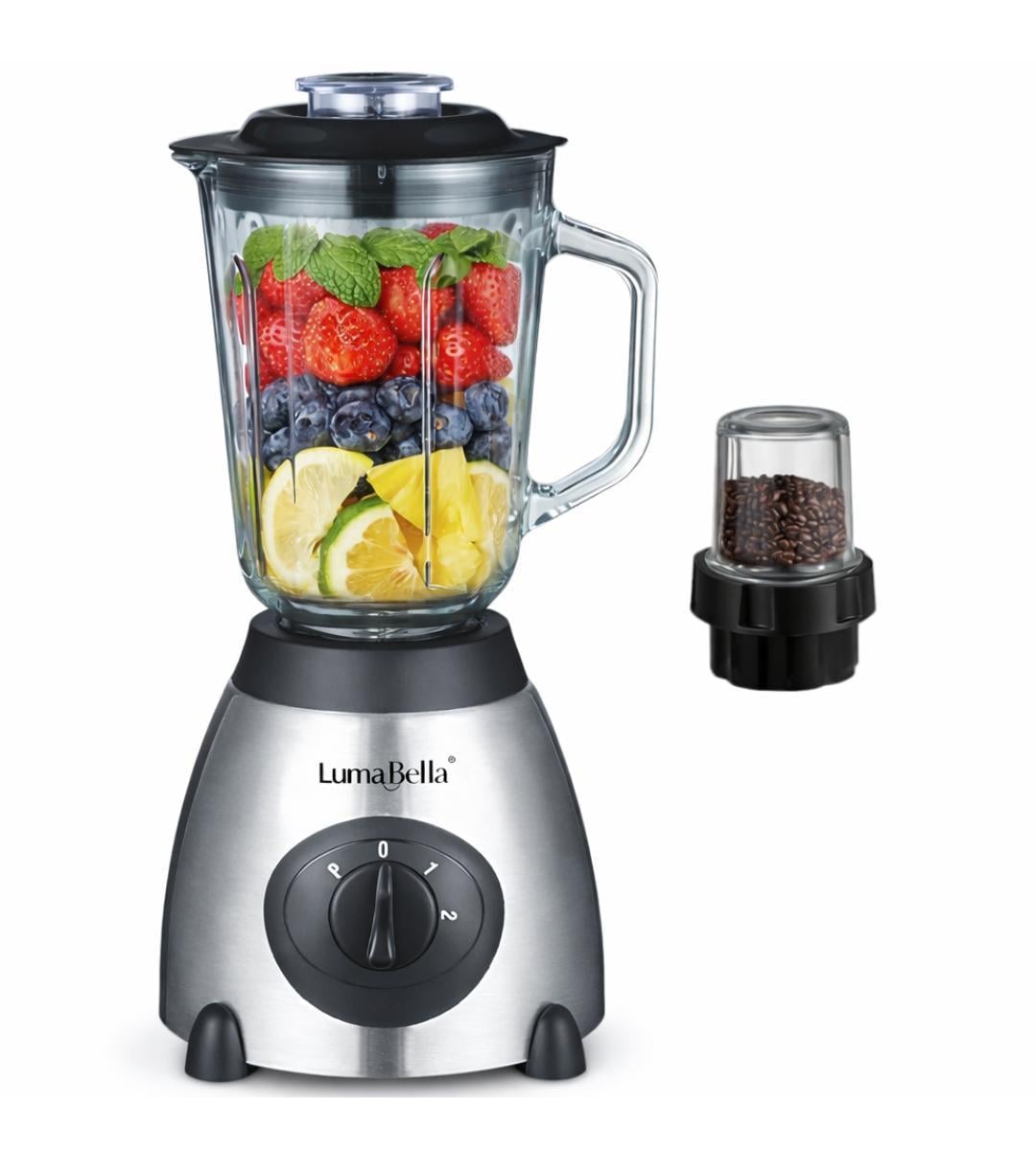Блендер стационарный Luma Bella LB-53023 2в1 1,5 л 1500 Вт Стальной (LB-53023)