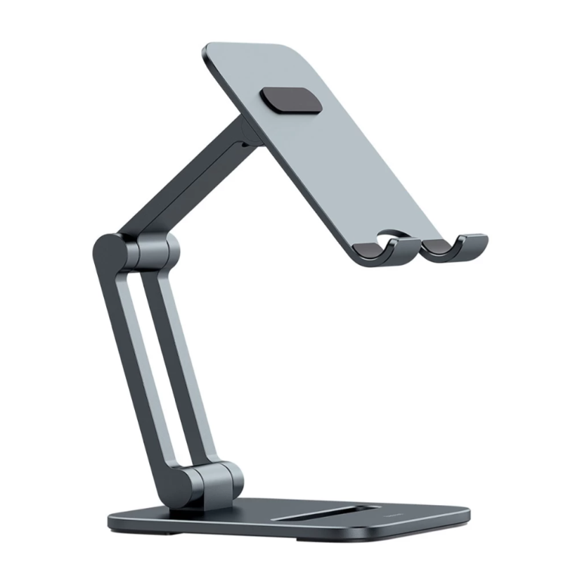 Держатель для мобильного BASEUS Desktop Biaxial Foldable Metal Stand for Phones Grey (LUSZ000013) - фото 3 Держатель для мобильного BASEUS Desktop Biaxial Foldable Metal Stand for Phones Grey (LUSZ000013) - фото 3