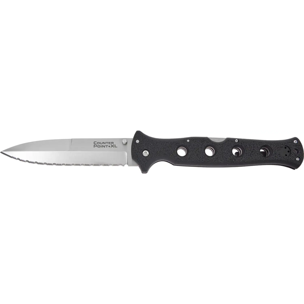 Ніж складаний серрейторний Cold Steel Counter Point XL 6" Tri-Ad Lock Black (CS-10AAS)