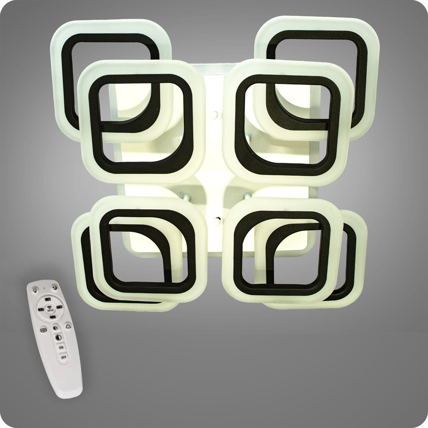 Люстра світлодіодна 517 Dlight 3color з пультом 110 Вт Чорний (01590)