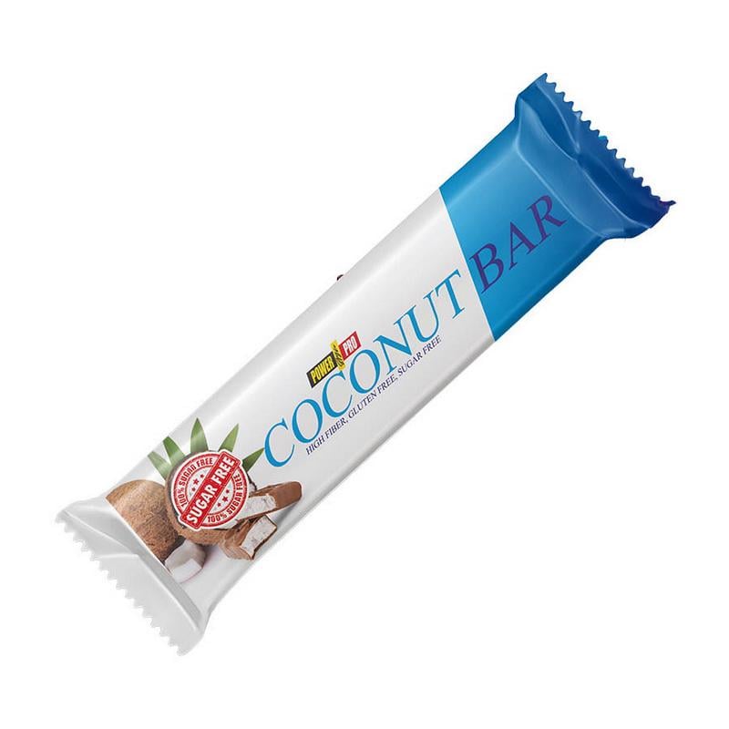 Батончик полезный перекус без сахара Power Pro Coconut Bar 50 г (10846-01) - фото 1