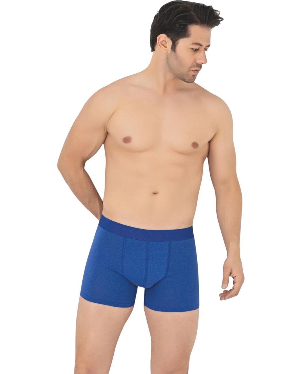 Трусы-боксеры мужские Donset DSPLAIN1BLUE однотонные L Синий (93847503716195)
