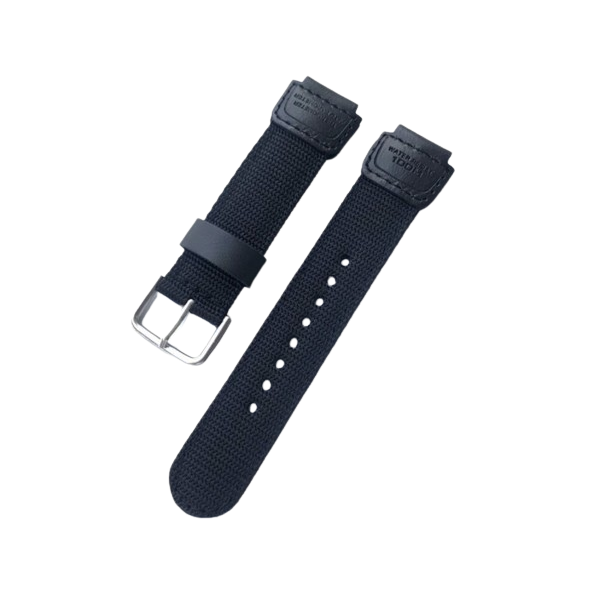 Ремінець для годинника Casio нейлон/шкіра Чорний (1440923237)