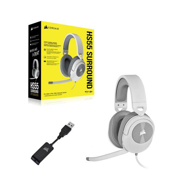 Навушники Corsair HS55 Surround Headset White (CA-9011266-EU) - фото 5