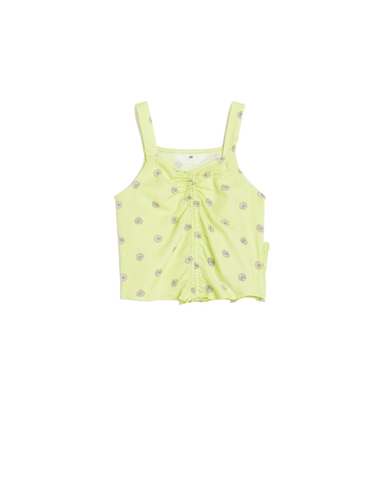 Топ H&M с ромашками 152 см Салатовый (1126294П)